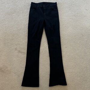 MOTHER Jet Black Flare Jeans